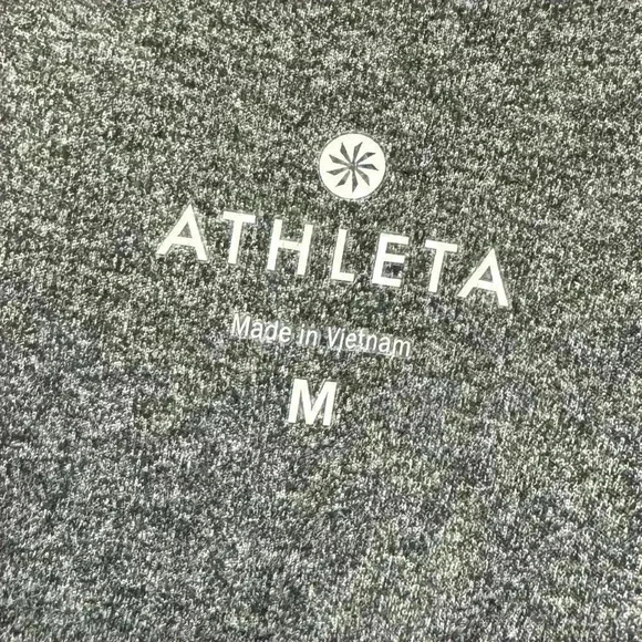 ATHLETA Salutation Capri Powervita Workout Crop Leggings Gray Yoga - Picture 2 of 3